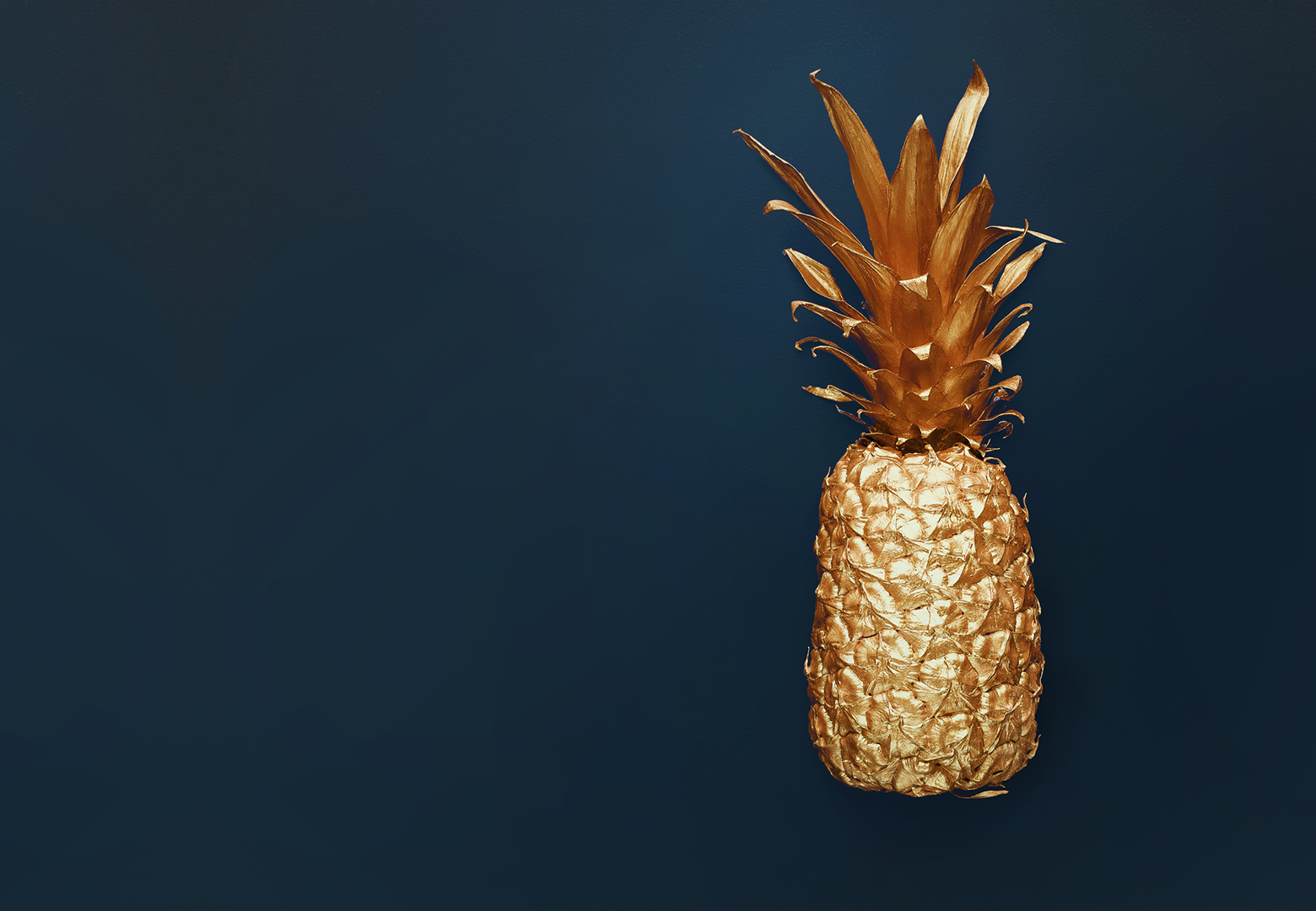 A gold pineapple